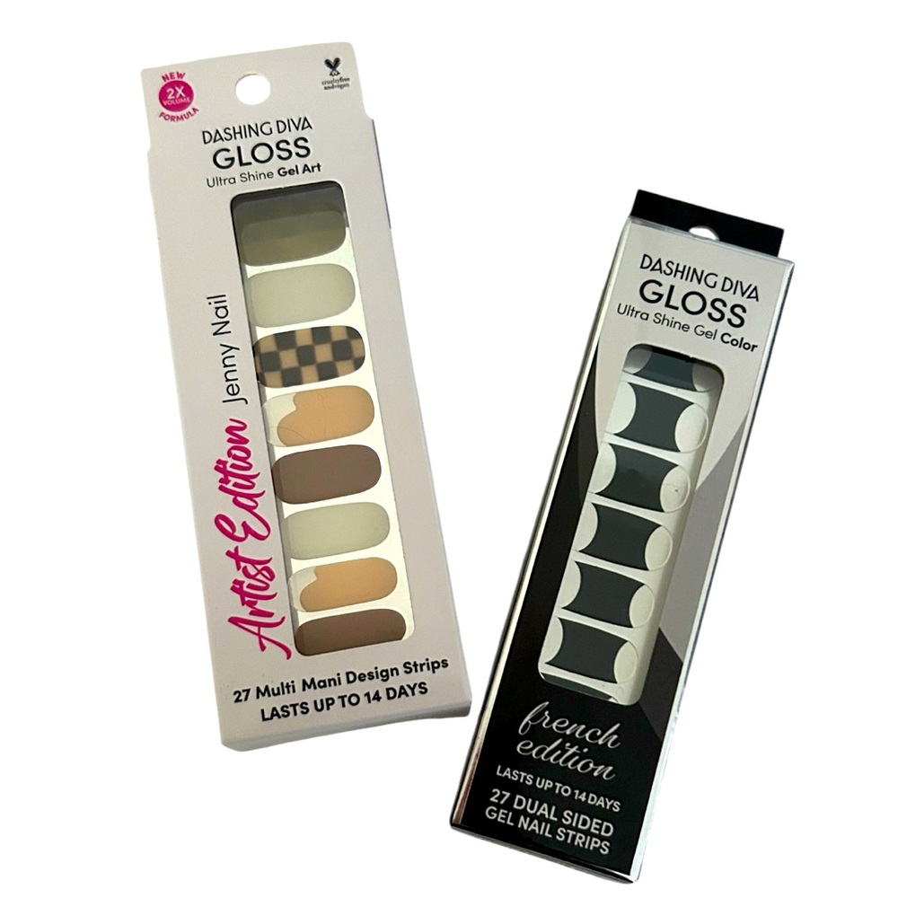 Dashing Diva Nail Gel Strips Bundle Sweet Nostalgia & French Onyx